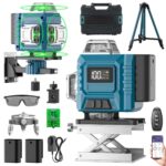Niveau laser 4D 360° autonivelant avec écran digital et accessoires