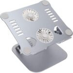 Support réglable pour ordinateur portable avec ventilateurs